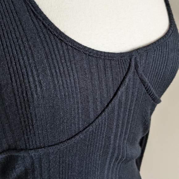 BAR III Sweater Knit Black Bodysuit - Picture 12 of 13